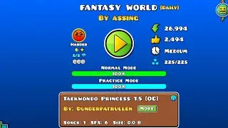 FANTASY WORLD BY ASSING ALL COINS (GEOMETRY DASH 2.2 DAILY LEVEL 1872)