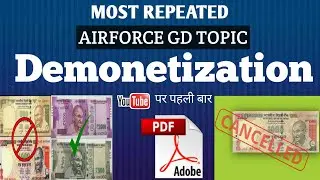 Air Force GD Topic Demonetization l essay on Demonetization