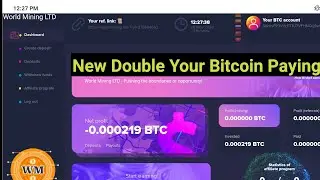 🔥NEW Double Your Bitcoin Very High Paying✓  @world-mining.me