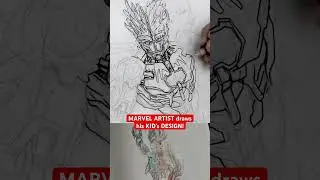 MARVEL ARTIST draws his KID&rsquo;s DESIGN! #cute #summeronshorts