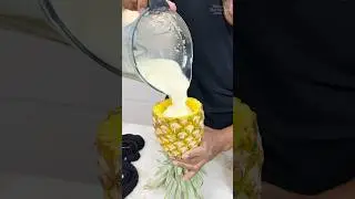 Pi&ntilde;a colada pineapple goblet