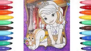 ✯ Sofia the First coloring page | Princess Sofia | BEST LEARNING Rainbow  Colors Videos For kids ✯
