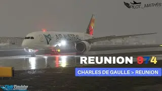 CDG - RUN Boeing 787-8 Air Austral | Vol complet - REU974 / UU974 | Microsoft flight Simulator 2020