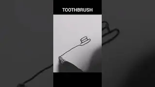 drawing toothbrush simple #howtodraw #drawing #simpledrawing #toothbrush