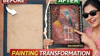 Old Frame to Beautiful Painting Transformation 😱 | Art Makeover