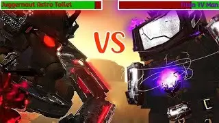 Titan TV Man vs Juggernaut Astro Toilet with healthbars (Skibidi toilet 77 part 4 - @DaFuqBoom )
