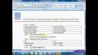 SACS 5.3: Jacket Inplace part1