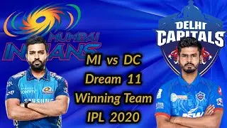 MI vs DC  Dream 11 Winning Team IPL 2020