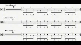 Linear Drumming | by Mike Johnston | 108 BPM [Part 1]