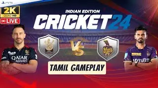 RCB vs KKR | IPL Cricket 24 Tamil CO-OP Gameplay - maxkeyyt live
