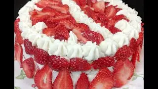 TORTA FACIL  frutillas con crema | MI COCINA x 1°vez | Acqua Rosa Recetas