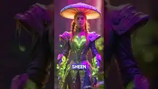 Neon Fungi Queen: Ethereal Baby of the Fungi Kingdom