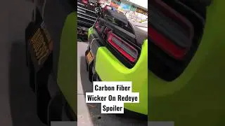 Trufiber Challenger Redeye  Spoiler Carbon Fiber Wicker Installed. Dodge Vicrez Widebody Scatpack