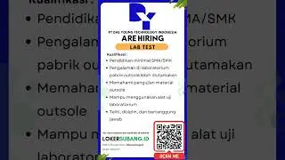 Dapatkan Karir Impianmu: Lowongan PT Dae Young Technology Subang 2026