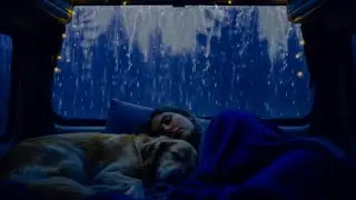 Heavy Rain & Thunderstorm in a Cozy Van ⛈️ ASMR Rain Sounds for Deep Sleep