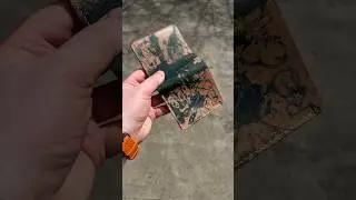 Shell Cordovan Wallet, Rocado Marbled Green | apleathergoods