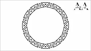Modern Triangle Shape Border Design in Corel DRAW