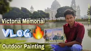 Victoria Memorial Outdoor Painting / Art vlog / plein air painting / #watercolor / #biswajitsart