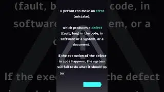 What is Error, Defect & Failure | Differences  |Most asked question  #softwaretesting #error #defect