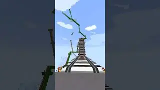 Monta&ntilde;a Rusa Minecraft #11 #shorts Roller Coaster