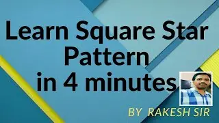 Square Star Pattern| Star Pattern in C