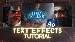 TEXT EEFFECTS for Edits in After Effects | After Effects Tutorial