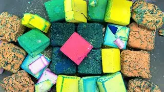 Green/Aqua Dyed and Pasted Blocks with some additional Grey Pasted Chalk💕