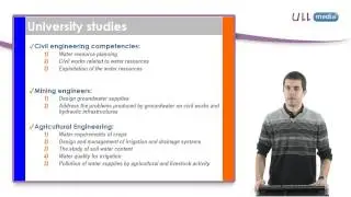 University studies and professional skills for the Integrated Water Resources Management: Spain