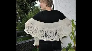 Tutorial Fichu Schal . Шаль-фишю с листочками