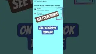 How to choose who can your followers on you timeline on facebook? #shortsfeed #trending #ytshorts