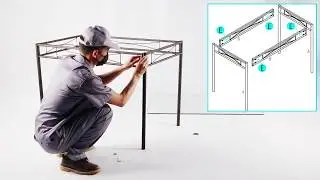 Assembly of VECELO Dining Table Set with 4 Chairs