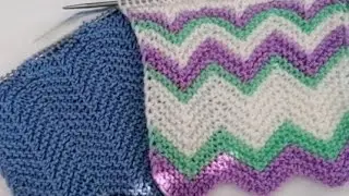 Chevron Zigzag Knit Stitch Pattern | Beautiful Knitting Border Design #knittingpatterns #howtoknit
