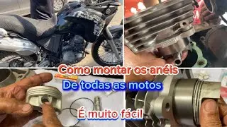 Como montar os anéis no pistão da moto?