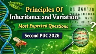 Second PUC Chapter 4 -Principles of inheritance and variation Important Questions&hearts;️ |#pucexam