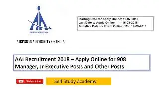 AAI Recruitment 2018