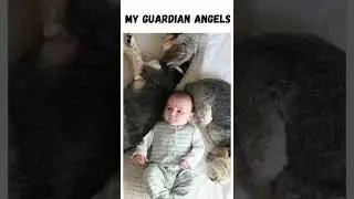 Cute Baby with Guardian Angels