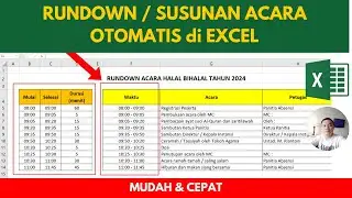 Cara Membuat Rundown atau Susunan Acara Otomatis di Excel