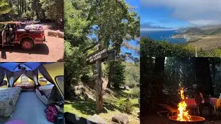 BIG SUR CAMPING 2022 PT.1 VLOG // catching crawfish, basketball, s&rsquo;mores & late night games