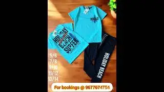 Dreamfusion12 Boys Super Trendy Summer Track Suit Branded Cotton Fabric Biowashed Sizes 5 to 14Years