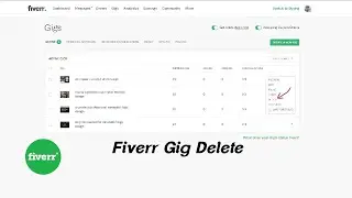 How To Delete Fiverr Gig !! Gig Delete