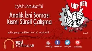 Analık İzni Sonrası Kısmi Süreli Çalışma
