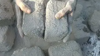 Grainy SandCement Dusty Floor Smashing DRY WET 💦 PASTE PLAY 🤤@softnoisesmashingasmr