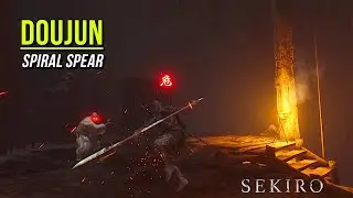 Sekiro - Doujun with spiral spear (no Kuro's Charm / Bell Demon)