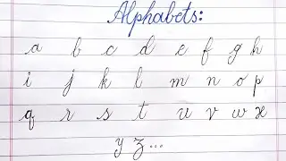 Want Perfect Pen Cursive Writing? Start with These Cursive Small letters.