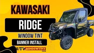 How to Install a Pre-Cut Windshield Banner on a Kawasaki Ridge | UTVwindowtint.com