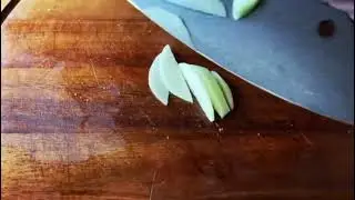 Taking care of business with the Skrama Chef Knife.