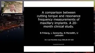 Prof. Neil Meredith: Why measure implant stability, stiffness and marginal bone height?