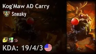 Kog'Maw AD Carry vs Tristana - Sneaky - NA Challenger Patch 7.10
