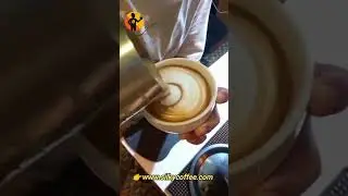 Satisfying latte art pour that actually works #coffee #asmr #latteart