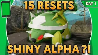 Day 1: 15 RESETS for SHINY ALPHA TORTERRA! | #Shorts